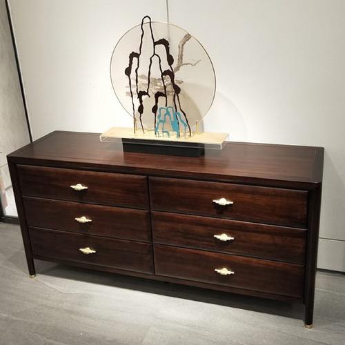 新中式五斗柜实木抽屉柜卧室现代简约收纳储物柜六斗橱柜家具定制