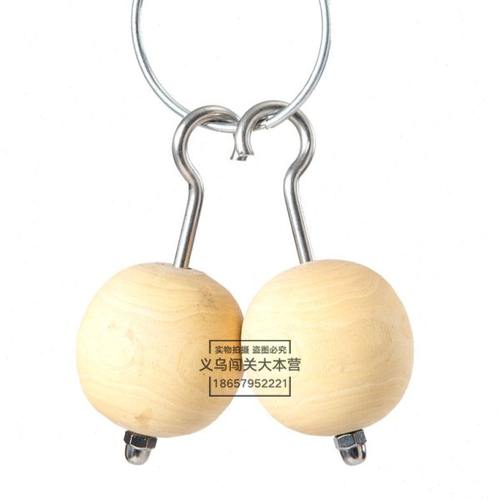 ninja 忍者健身 不锈钢勾直径7CM黄檀木球铁钩引体向上球攀岩球