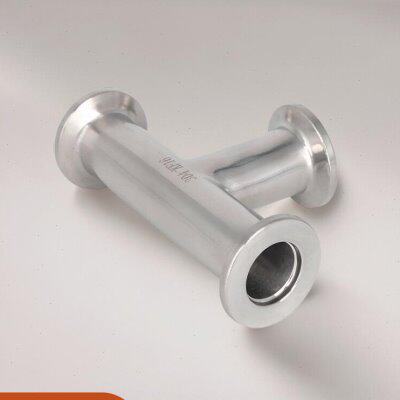 304不锈钢真空快装三通卡箍式卡盘接头三通头kf10/16/25/40/50