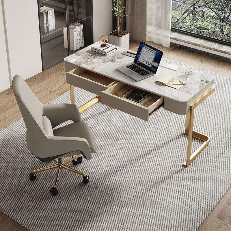 意式书桌桌椅轻奢现代办公简约家用设计师书房写字台高端电脑桌