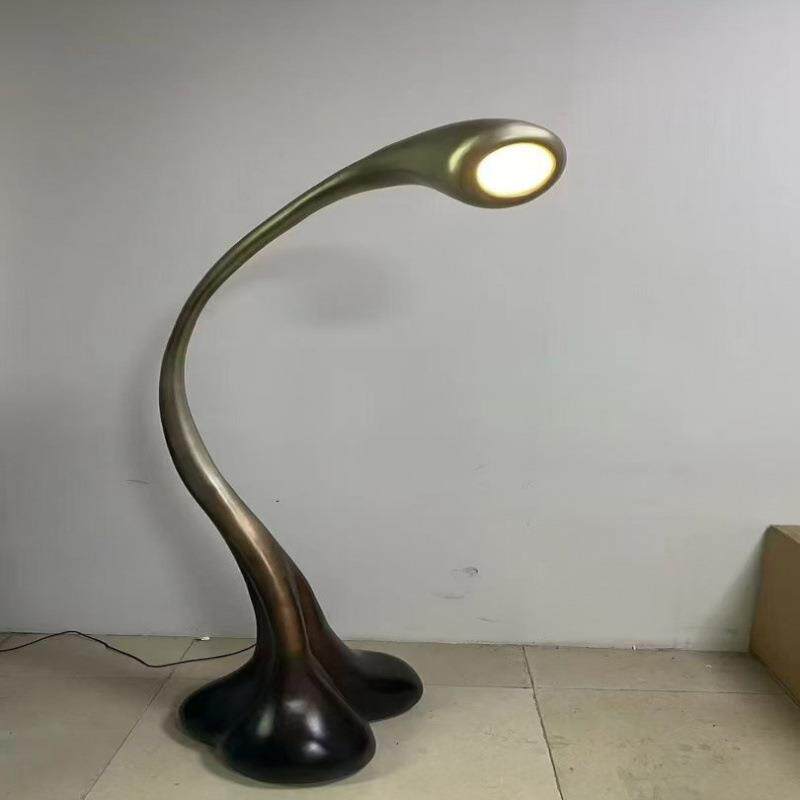 北欧后现代树杈摆件雕塑树脂落地灯售楼部创意客厅轻奢展厅装饰灯