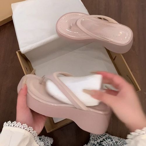 林北北增高厚底人字拖鞋女款春夏外穿新款高级感百搭防滑凉拖女鞋