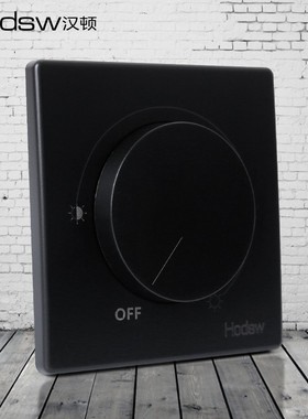 BE黑色无极调光开关旋钮式86型灯光2000W超大功率可控硅调光开关