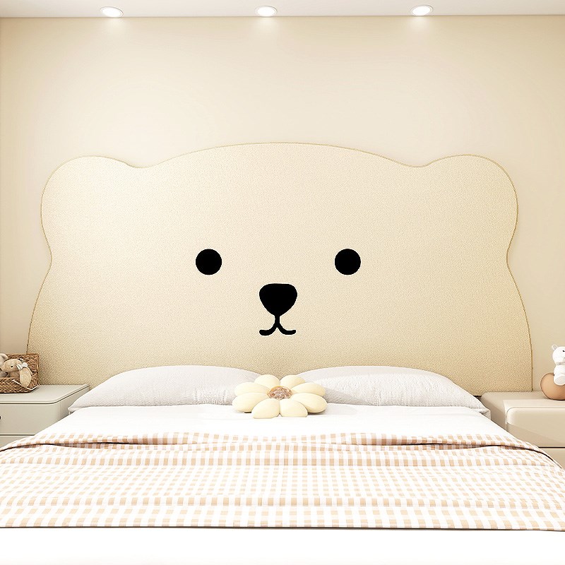 榻榻米床头靠墙背景板软包墙围护墙板毛毡墙贴墙面装饰床靠背挡板