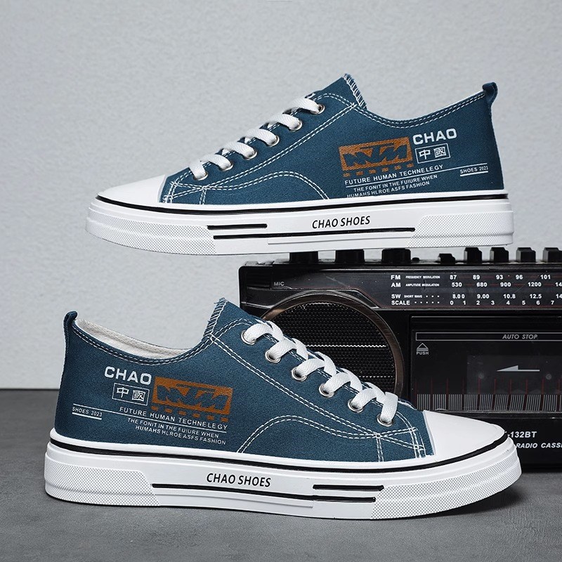 帆布男鞋夏季透气男款鞋子休闲运动平板鞋潮流经典轻便青少年布鞋