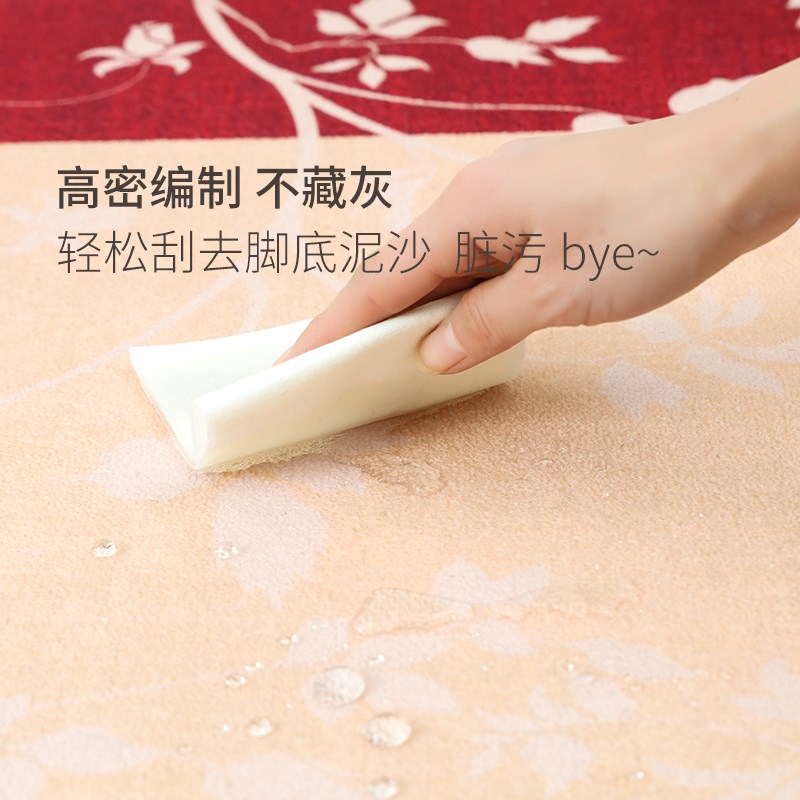 入户门地垫耐脏地毯除尘防滑门毯红色免洗可擦玄关大门口进门脚垫