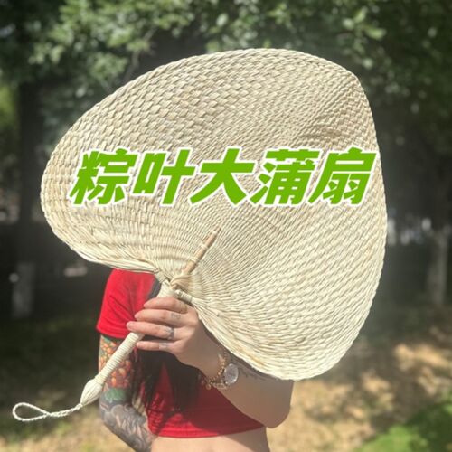 手工大蒲扇男蒲草编织扇子粽叶女芭蕉扇葵扇夏季老式手摇定制团扇