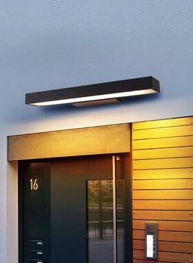 跨境厂家户外壁灯黑色LED防水灯具长方形庭院灯门牌超亮门头壁灯