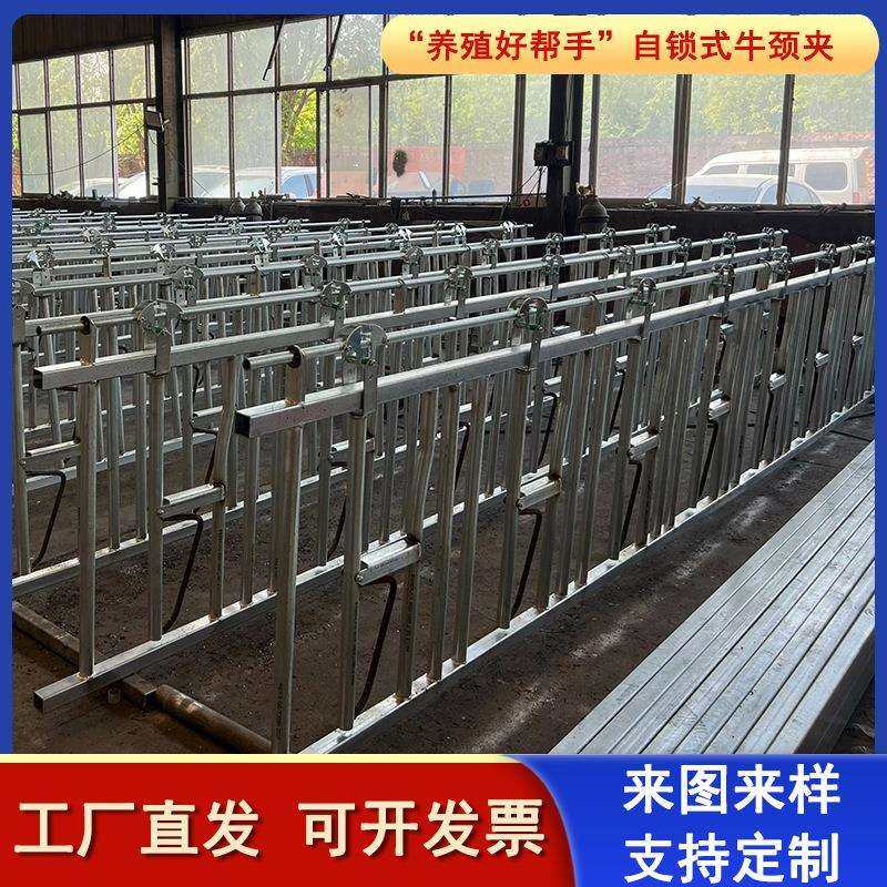 牛场栏位单开双开牛场设备牛颈夹配件畜牧牛颈枷羊颈夹