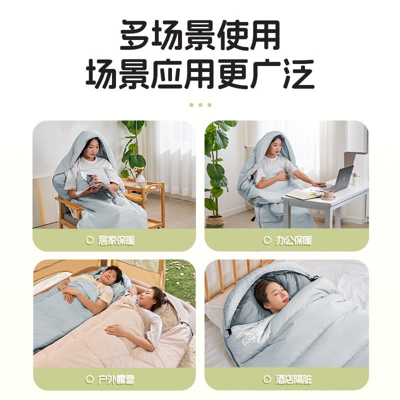 睡袋信封户外露营野营轻便四季成人加厚加宽保暖柔软厂家直供