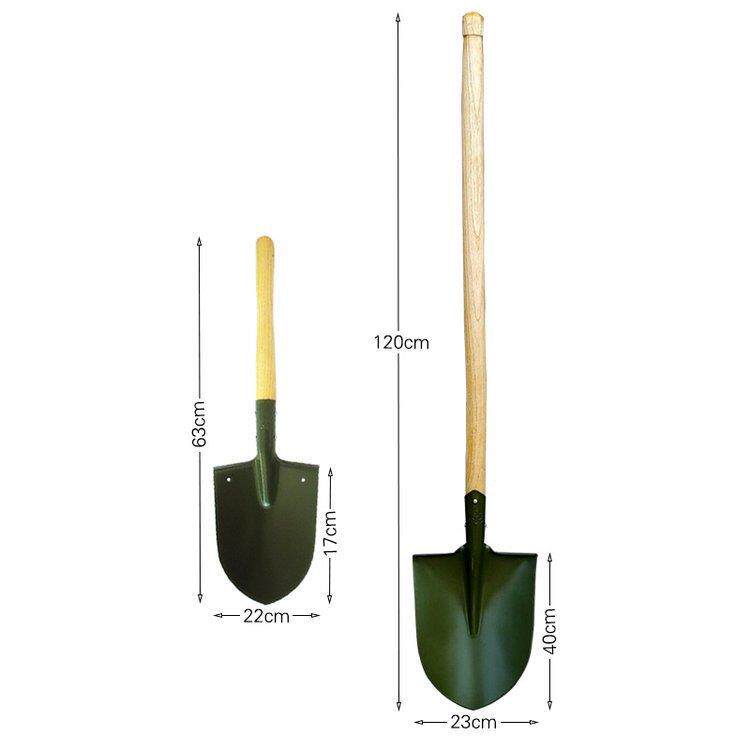 大号尖头铁锨木柄手柄防汛抗洪锹农用家用铁锨