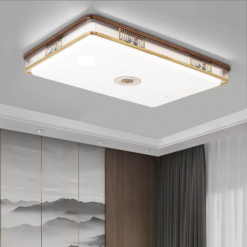 实木新中式吸顶灯全铜卧室灯房间书房简约现代中国风led圆形灯具,3C数码配件,USB灯,淘宝优惠券,粉丝福利购,淘宝优惠卷