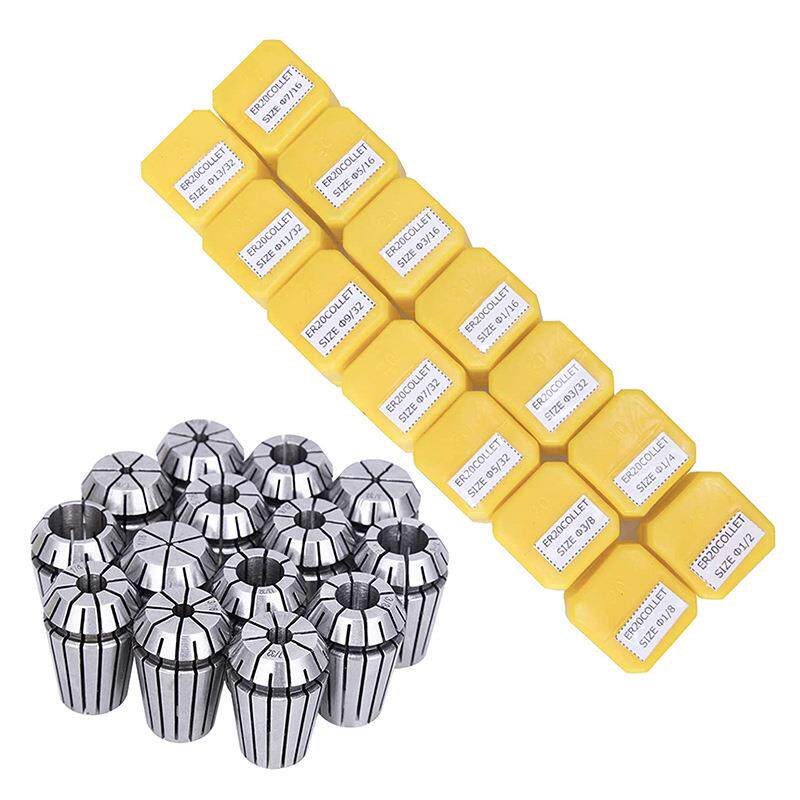 ER20弹簧夹头套装12Pcs ER20高精弹性筒夹雕刻机夹头跨境电商热销