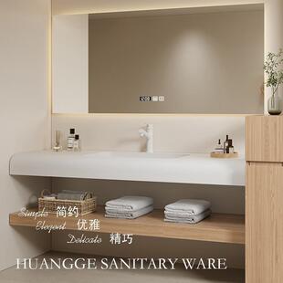 可丽耐一体盆国产纯亚克力人造石一体盆设计浴室柜双盆壁挂洗手台