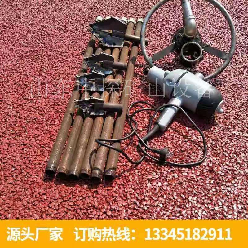 小型电动打井机器 单人手持式水井钻机 家用两相电圆盘钻井机设备