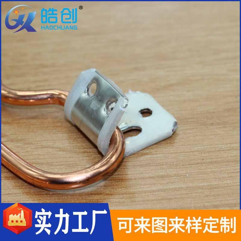 皓创厂家直供0.8mm五孔半套胶弹簧夹卡扣连接家具沙发五金配件