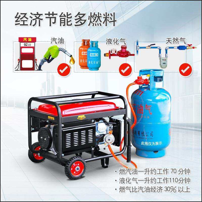 首嘉汽油发电机单相220V家用3kw/5kw/6KW/8KW/10千瓦12KW三相380V