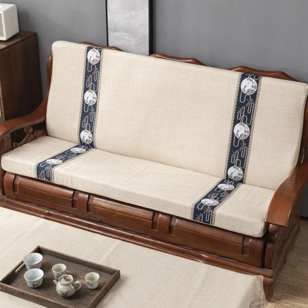红实木沙发垫带靠背一体高密度加硬海绵坐垫加厚老式联邦椅座垫子,居家布艺,沙发垫,淘宝优惠券,粉丝福利购,淘宝优惠卷
