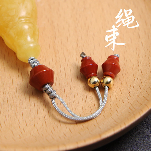 正宗南红绳束勒子 百香籽隔珠腰金刚星月菩提配R饰文玩吊坠弟子珠