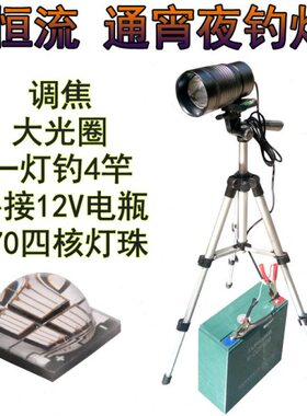 12VW0头灯08U1钓鱼灯夜钓灯50P7分体式亮蓝光调照四核焦漂大光圈