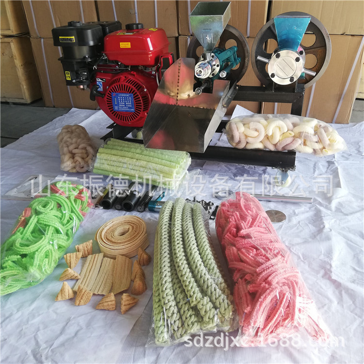 技术配方免费包教会 玉米糁空心棒膨化机图 面粉香酥粽子膨化机