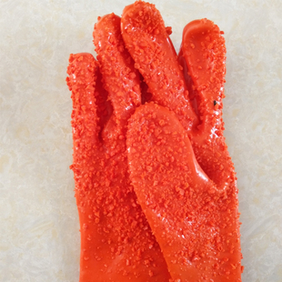 手套807防滑水杀鱼耐磨耐酸碱浸塑橡胶工业劳保手套机械渔业批 发