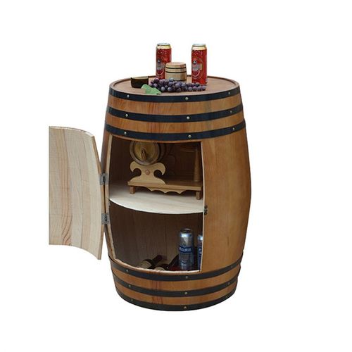 开门橡木桶红酒桶存酒柜实木储物柜道具葡萄酒木桶酒庄装饰定做