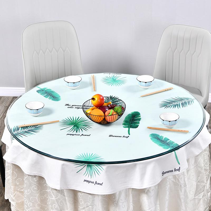 毫米圆家用钢化玻璃加厚钢化玻璃茶几定J做桌面大圆桌12实木台面