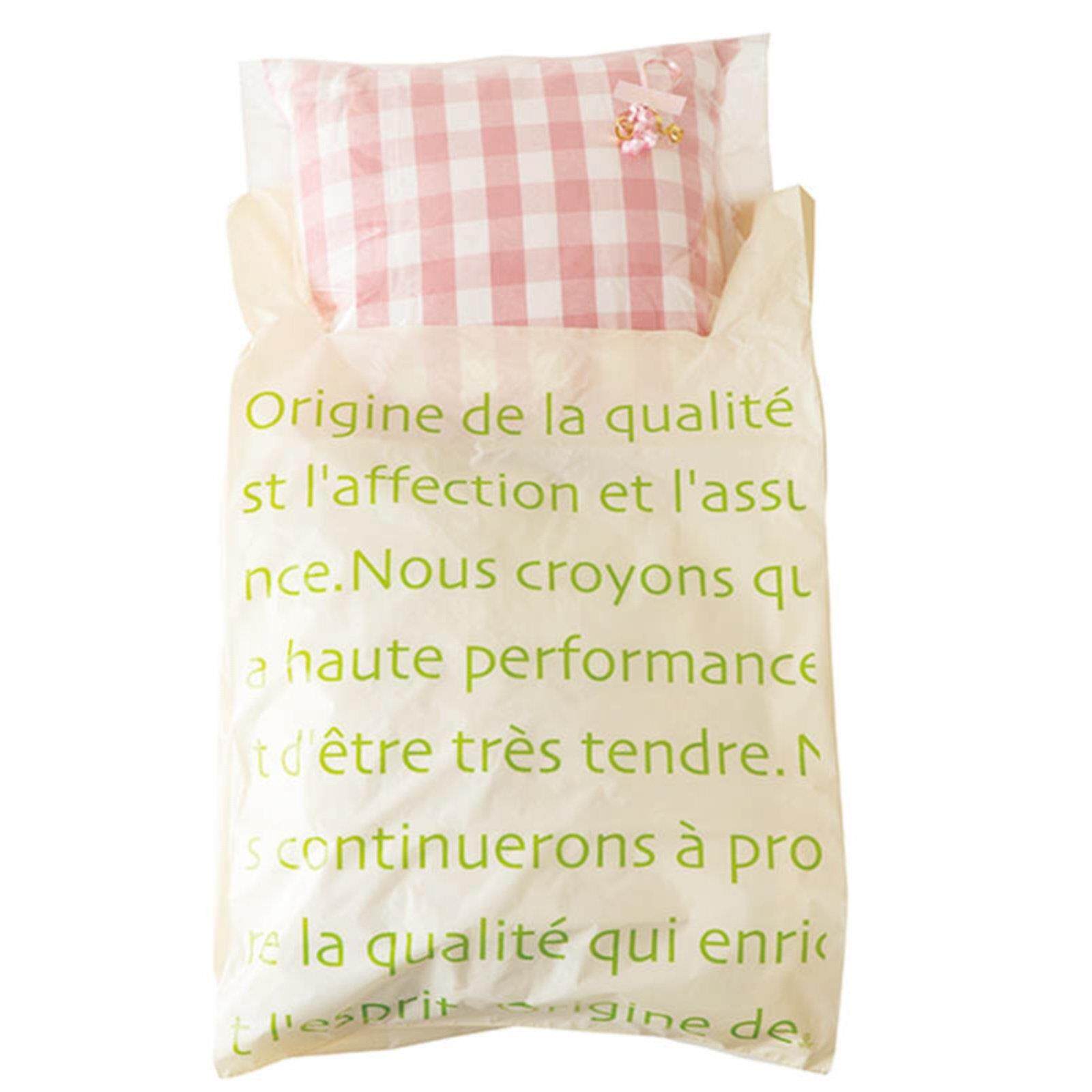 特价黄绿字母马夹袋特大号洗衣袋塑料服装打包手提购物袋50枚