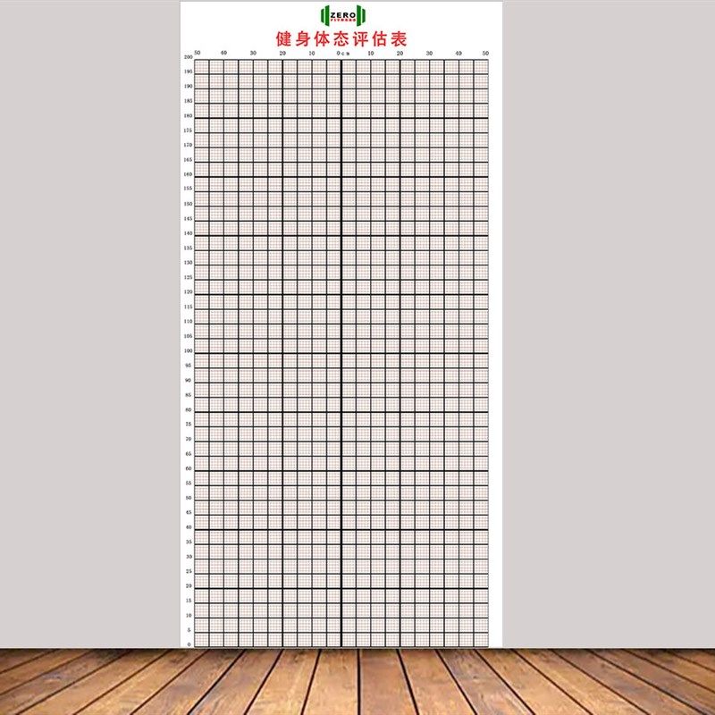 体态评估图健身房体测表瑜伽私教身体形体测评脊椎修复墙壁画装饰