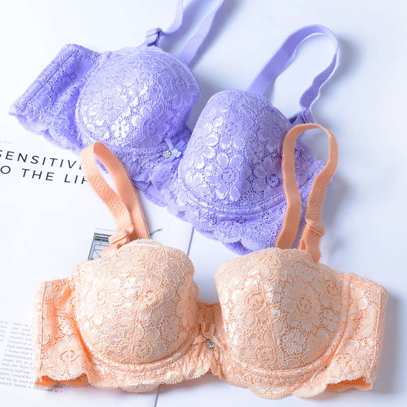 蕾丝文胸薄款内衣女大胸显小肤色半杯胸罩聚拢无海绵透气三排扣,女士内衣/男士内衣/家居服,文胸,淘宝优惠券,粉丝福利购,淘宝优惠卷