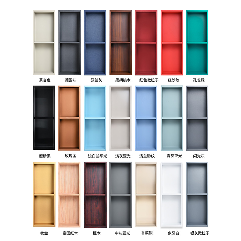 不锈钢壁龛隔板卫生间浴室金属电视不锈钢壁龛嵌入式柜成品置物架