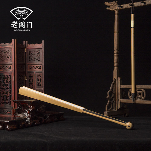 95寸18方玉竹帽扇头摺扇手工扇骨排口2.0文.玩扇子摺扇