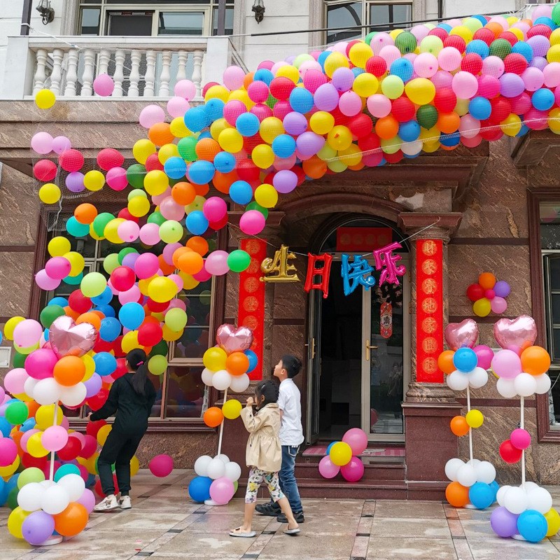 七夕商场活动求婚礼气球雨下落网掉落网气球放飞网兜公司开业装饰