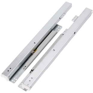 珠宝柜烟酒展柜玻璃展示柜层板托底抽屉轨道静音推拉底装三节滑轨