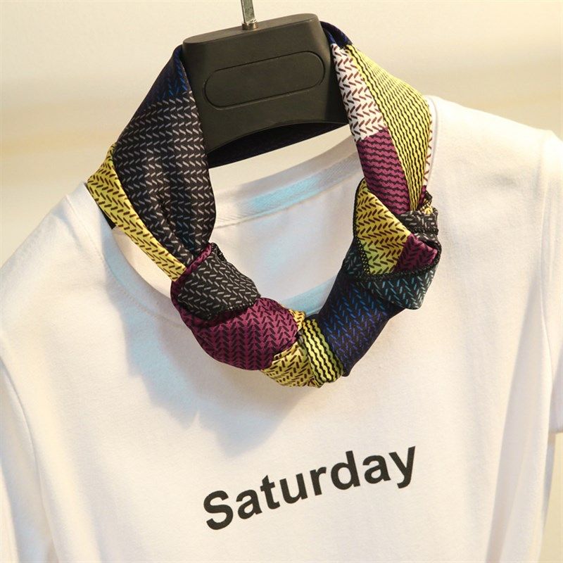春夏季女韩版文艺ins小方巾女F领巾配饰头巾包带绑带几何拼色丝巾,服饰配件/皮带/帽子/围巾,围巾/丝巾/披肩,淘宝优惠券,粉丝福利购,淘宝优惠卷