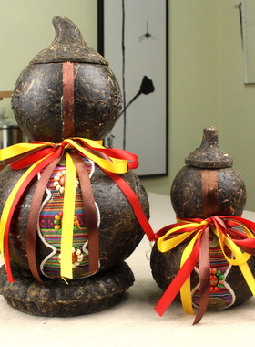 商务礼品云南特色k旅游纪念品中式葫芦茶雕摆件客厅家居开业茶礼