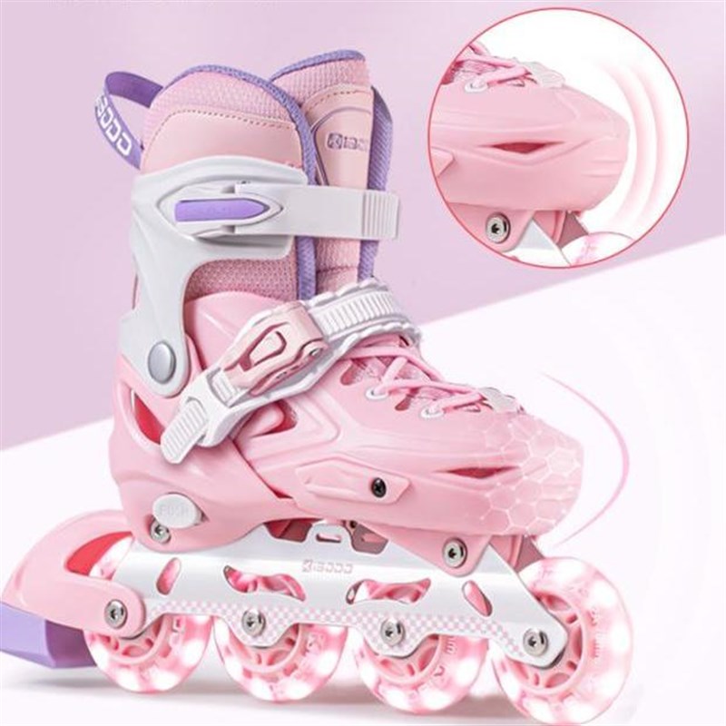 【教练推荐】初学者直排轮旱冰滑冰女孩儿童轮滑鞋专业溜冰鞋男童