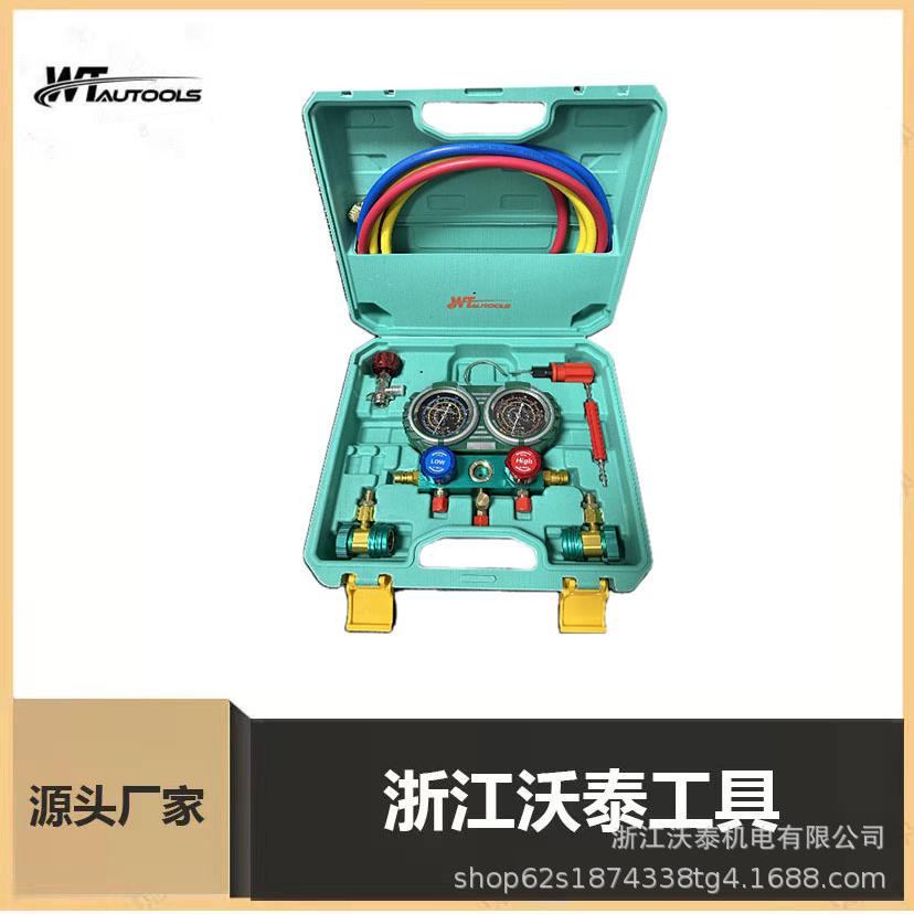 汽车空调加氟表R134a冷媒雪种压力表R22R410双表阀工具仪表高压