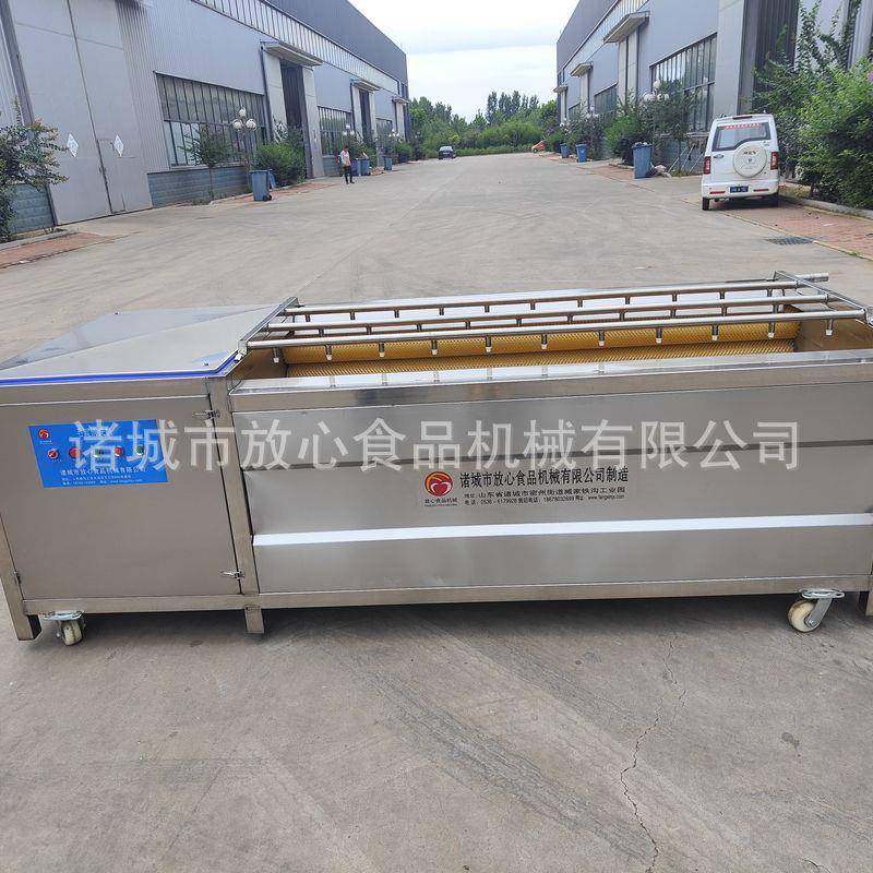 根茎类蔬菜去皮清洗机沙参土豆地瓜芋头清洗机厂家供应毛辊清洗机