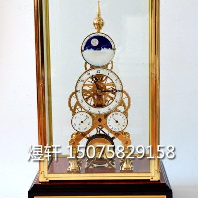 透视骨架座钟 电镀金全铜机械欧式台钟 复古齿轮古钟 纯铜样板间,家居饰品,座钟,淘宝优惠券,粉丝福利购,淘宝优惠卷