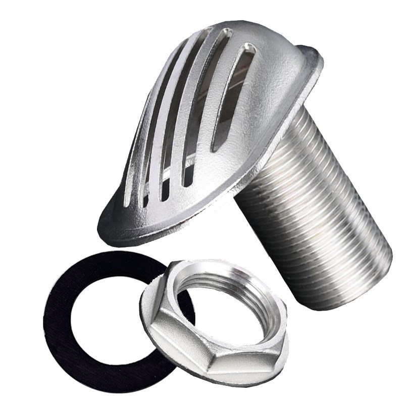 1件船用五d金排口不锈钢 鸭嘴过滤器2寸管螺纹带进气过滤器