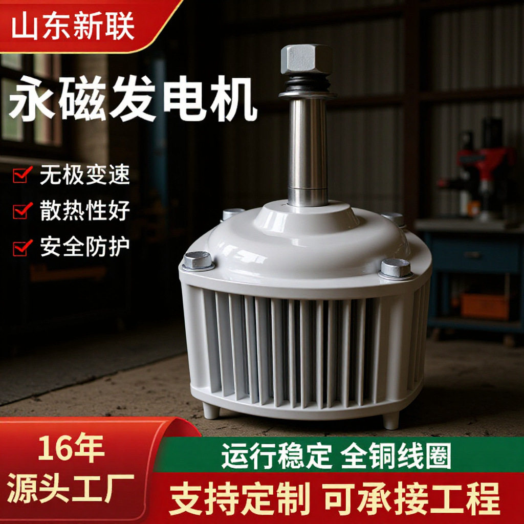 稀土永磁发电机纯铜低速永磁发电机扭矩力轻线直驱风能发电机