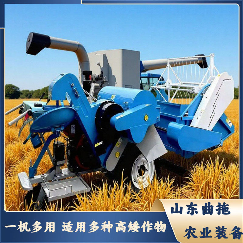 小型家用玉米收获机15马力轮式收割机水旱两用微型稻麦收谷机厂家