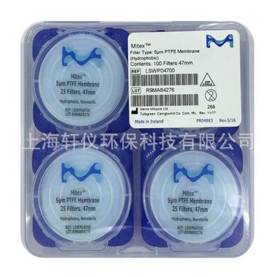 LSWP04700疏水PTFE微孔滤膜 Millipore密理博Mitex白色光面表面膜