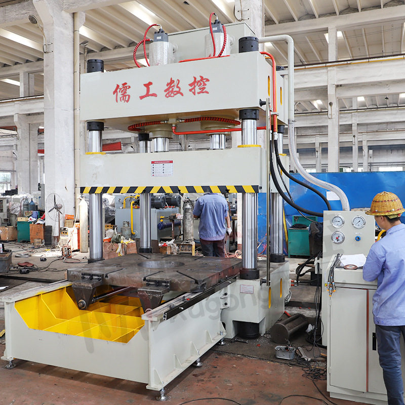 315吨轮胎模具试验机山东儒工定制315t移动工作台四柱液压机