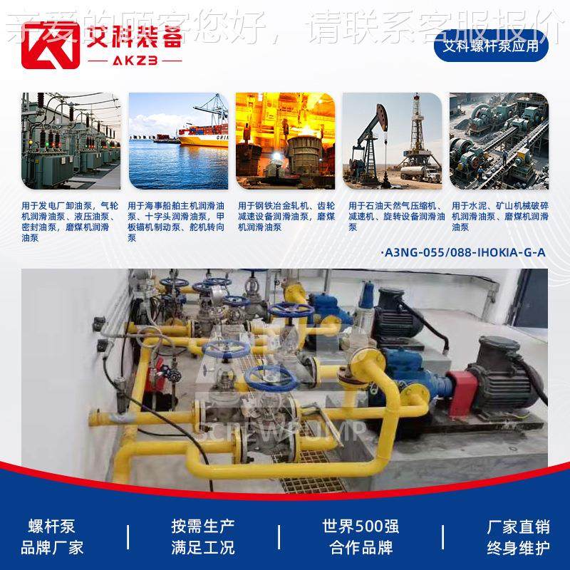A3-NG-055/088-三IHOKIA-GA钢铁厂轧XTB机减机润滑速油输送泵螺杆