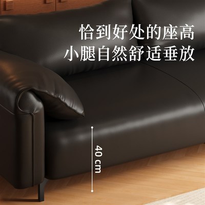 沙发意式极简直排客厅小户型现代简约双人三人位布艺大象耳朵沙发