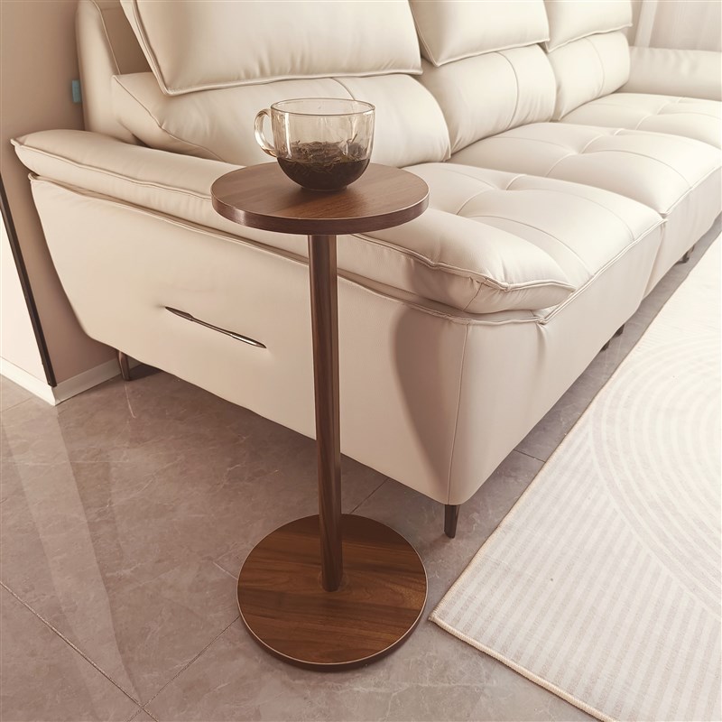 落地床头极简客厅阳台圆花架绿植摆台沙发边几原木胡桃置物架角几