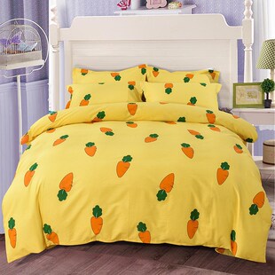全棉被套单件女学生宿舍1.8米床单人150x200网红胡萝卜纯棉被罩